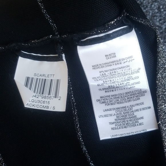 BCBG Scarlett Lurex Silver Bandage Skirt - Picture 4 of 6